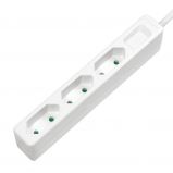 Logilink Socket outlet 3-way slim 1, 5m White