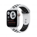  Apple Watch S6 GPS+Cellular 44mm ezst tok fekete Nike szj