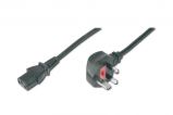 Assmann Power Cord,  UK plug,  90 angled - C13