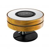 Promate  Mirth 3-in-1 Contemporary Designed Wireless Speaker with Desk Lamp and Wireless Charger Wood