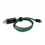 Realpower micro USB LED floating 74, 5cm cable Green