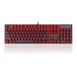 Redragon Mitra Red Backlit Mechanical Keyboard Brown Switches Black HU