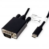  Roline USB3.1 adapter V/M-VGA M 2m fekete kbel