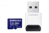Samsung 128GB microSDXC Pro Plus Class10 U3 A2 V30 + Memriakrtya olvas