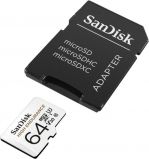 Sandisk 64GB microSDXC High Endurance CL10 U3 V30 + adapterrel