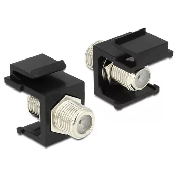 DeLock Keystone module F female > F female Black