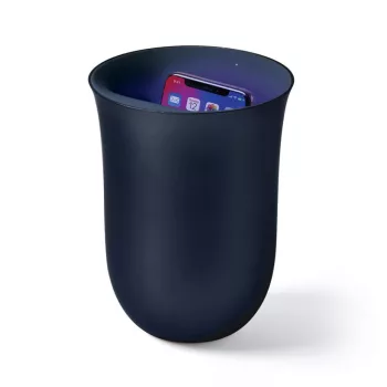   Lexon Oblio 10W Wireless charging station with built-in UV sanitizer Dark Blue