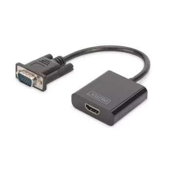 Digitus VGA to HDMI Converter + Audio (3.5mm) Black