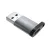 FIXED alumínium USB-C - USB-A adapter szürke