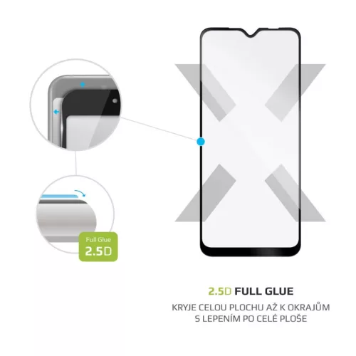 FIXED Protective Üvegfólia teljes kijelzőre Vivo Y11s telefonhoz, Fekete