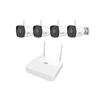   Uniview gyári 2MP-es 4 kamerás WiFi-s csomag (1db NVR és 4db WiFi-s csőkamera 4mm fix objektívvel, mikrofonnal)