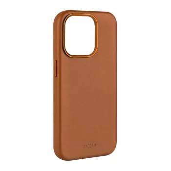   FIXED MagLeather valódi bőrtok, MagSafe támogatással iPhone 15-höz, barna