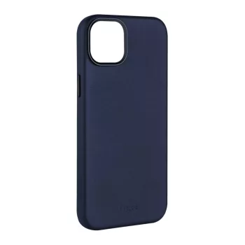   FIXED MagLeather valódi bőrtok, MagSafe támogatással iPhone 15 Plus-hoz, kék