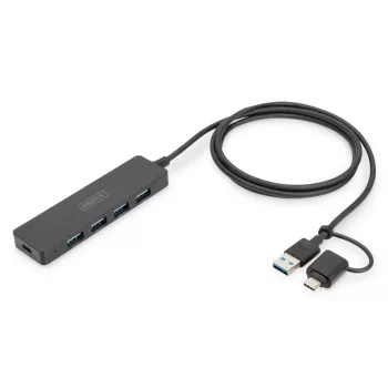 Digitus DA-70236 4-Port USB 3.0 Black