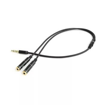   Gembird Jack stereo 3,5mm -> 2db Jack 3,5mm M/F adapter 20cm Black
