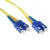 ACT LSZH Singlemode 9/125 OS2 fiber cable duplex with SC connectors 20m Yellow