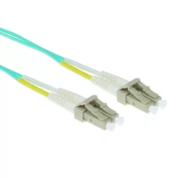   ACT LSZH Multimode 50/125 OM3 fiber cable duplex with LC connectors 1,5m Blue