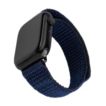   FIXED nylon sportos óraszíj Apple Watch 38/40/41mm-es okosórához, sötétkék FIXNST2-436-DBL