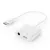 Gembird A-CM-3.5FP-01  USB type-C plug to stereo 3.5 mm audio adapter cable with extra power socket white
