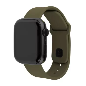   FIXED Sporty szilikon szíj az Apple Watch 42/44/45mm-es okosórákhoz, oliva