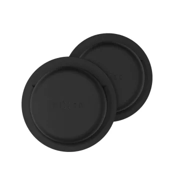   FIXED Silky matricás szilikon tok Apple AirTag-hez dupla csomag fekete