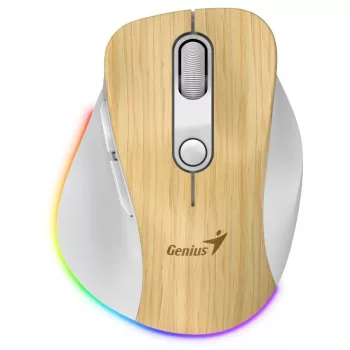 Genius Ergo 9000S Pro Wireless Bluetooth Mouse Pine Wood