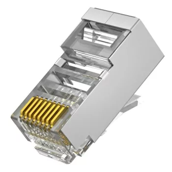   Nestron Árnyékolt RJ45 csatlakozó; Cat6; fali és patch kábelekhez; 10 db/csomag