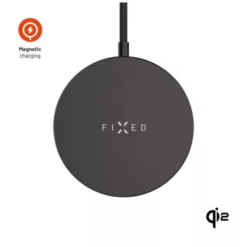 FIXED MagPad Slim Qi2 MagSafe Wireless töltő fekete
