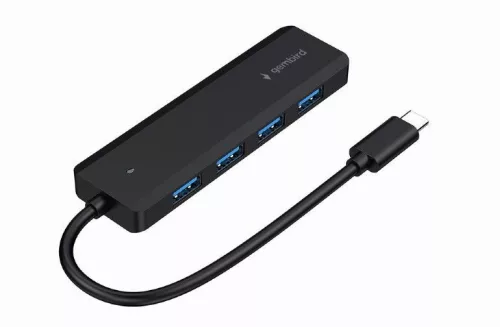 Gembird 4-portos USB3.1 Type-C HUB Black