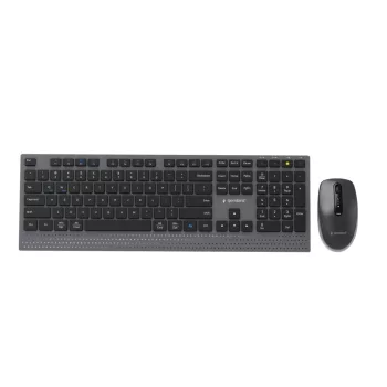   Gembird KBS-WPS-02 Dual-Mode Slim Wireless Bluetooth Keyobard Combo Black US