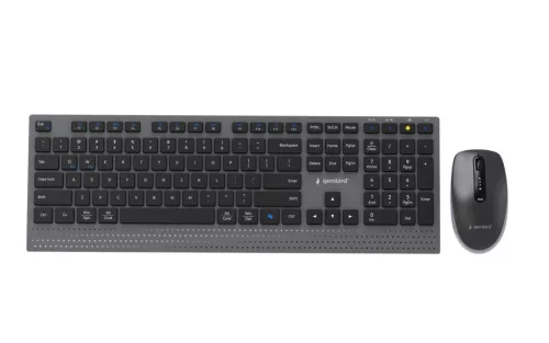 Gembird KBS-WPS-02 Dual-Mode Slim Wireless Bluetooth Keyobard Combo Black US