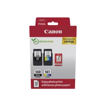   Canon PG-560  + CL-561 + 50 lap  10x15 fényes fotópapír Eredeti Multipack