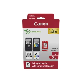   Canon PG-540L + CL-541XL + 50 lap 10x15 fényes fotópapír Eredeti Multipack