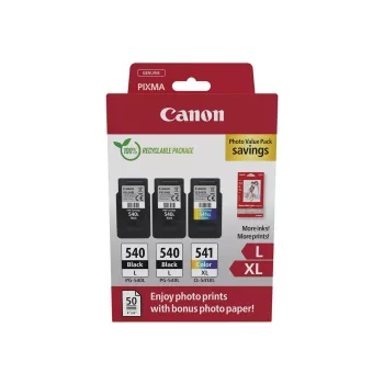   Canon PG-540Lx2 + CL-541XL+ 50 lap 10x15 fényes fotópapír Eredeti Multipack