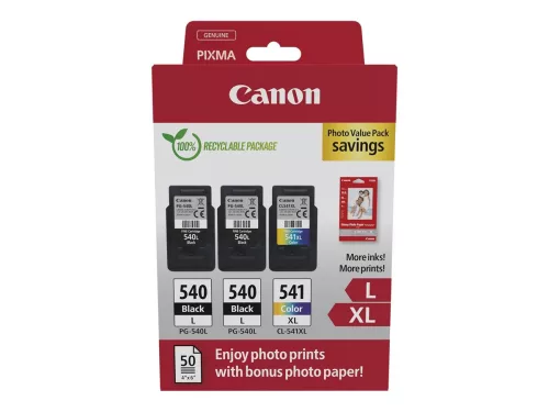 Canon PG-540Lx2 + CL-541XL+ 50 lap 10x15 fényes fotópapír Eredeti Multipack