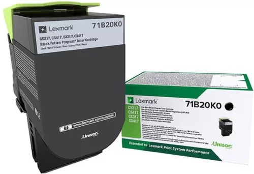 Lexmark CS/CX/317/417/517 Return Toner Black 3K Eredeti 71B20K0