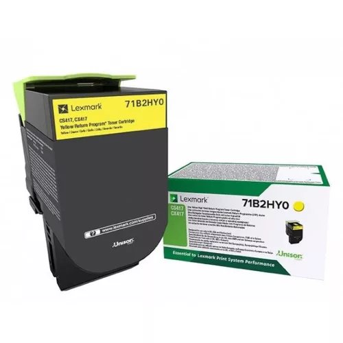 Lexmark CS/CX/417/517 Extra High Return Toner Yellow 3,5K Eredeti 71B2HY0