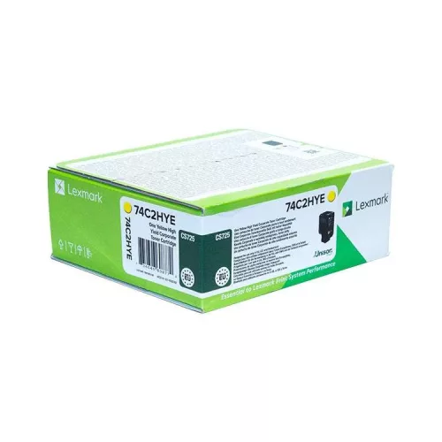Lexmark CS725 High Corporate Toner Yellow 12K Eredeti 74C2HYE