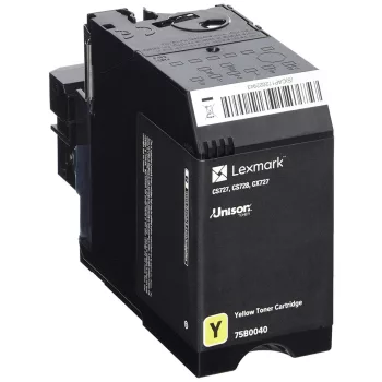 Lexmark CS/CX727/CS728 Toner Yellow 10K Eredeti 75B0040