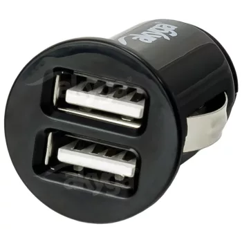 Akyga AK-CH-02 USB Adapter 12-24V/5V/2,1A 2USB Black