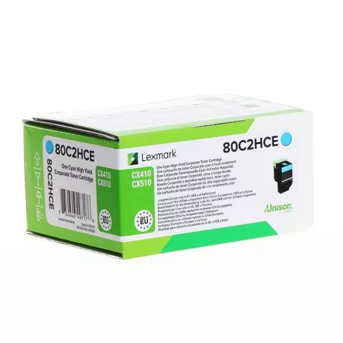 Lexmark CX410/510 High Corporate Cyan Eredeti Toner 3K  80C2HCE