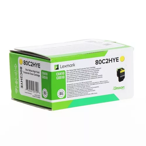 Lexmark CX410/510 High Corporate Yellow Eredeti Toner 3K  80C2HYE