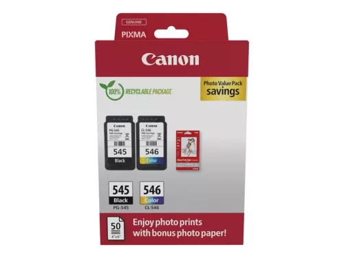 Canon PG-545 + CL-546  + 50 lap  10x15 fényes fotópapír Eredeti Multipack