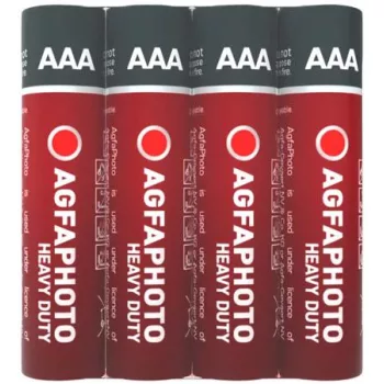   Elem, AAA, 4 db, féltartós (szén-cink), zsugor, AGFAPHOTO "Heavy Duty"