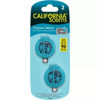   Autóillatosító, mini diffúzer, 2*3 ml, CALIFORNIA SCENTS "Ocean Wave"