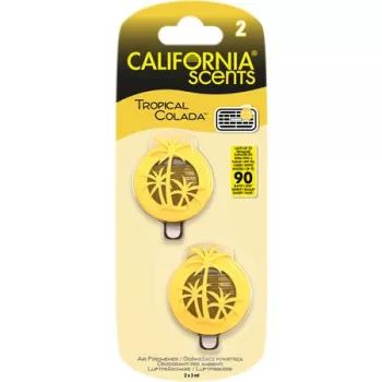   Autóillatosító, mini diffúzer, 2*3 ml, CALIFORNIA SCENTS "Tropical Colada"