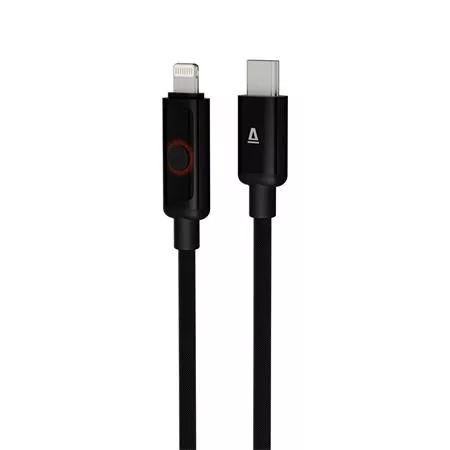 Töltőkábel, USB-C - lightning (Apple), 27W, 1 m, AVAX "CB651 Pulsey", szürke