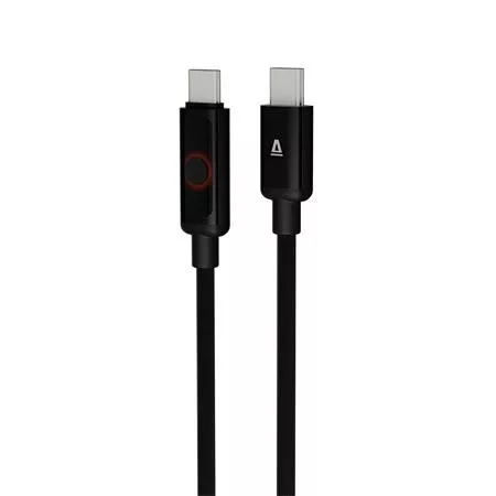 Töltőkábel, USB-C - USB-C, 60W, 1 m, AVAX "CB654 Pulsey", szürke