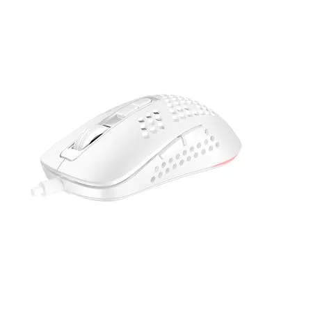 Egér, vezetékes, gaming, RGB, AVAX "LW01", fehér