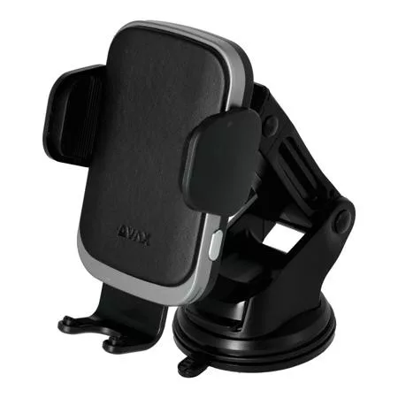 Autós töltő, vezeték nélküli, szellőzőrácsra/szélvédőre, AVAX "WH601 Freely+", fekete